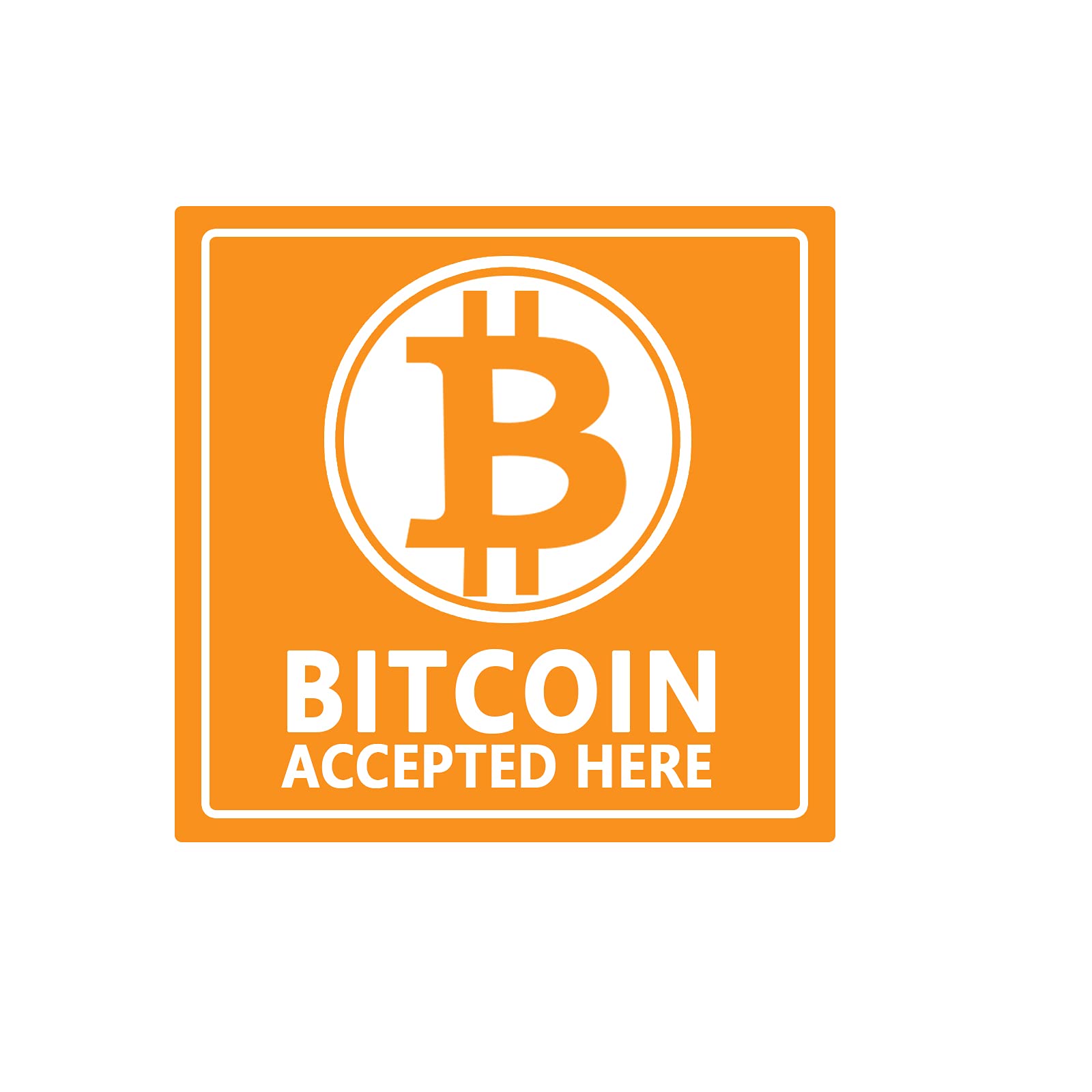 Top label Placa de adesivos Bitcoin Aceito Aqui, etiqueta autoadesiva de 10  cm para loja, negócios, 10 peças/pacote | Amazon.com.br