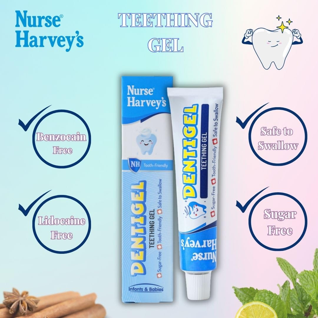Nurse Harvey's Dentigel de 15 g para bebés a partir de 3 meses, ayuda a aliviar los síntomas de la dentición