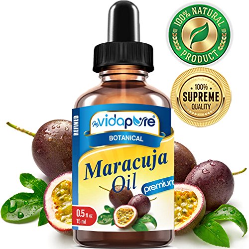 100% Pure MARACUJA OIL Passion Fruit WILD GROWTH Brazilian. 0.5 Fl.oz.- 15 ml. For Skin, Face, Hair, Lip and Nail Care. by myVidaPure