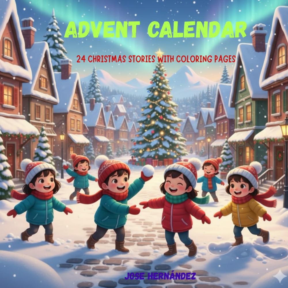 ADVENT CALENDAR: 24 CHRISTMAS STORIES WITH COLORING PAGES