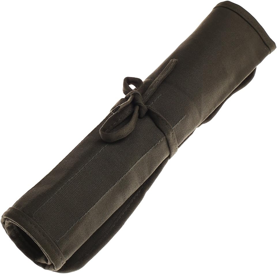 1 Pack Artist Paint Brush Roll Up Bag Holder Canvas Pouch