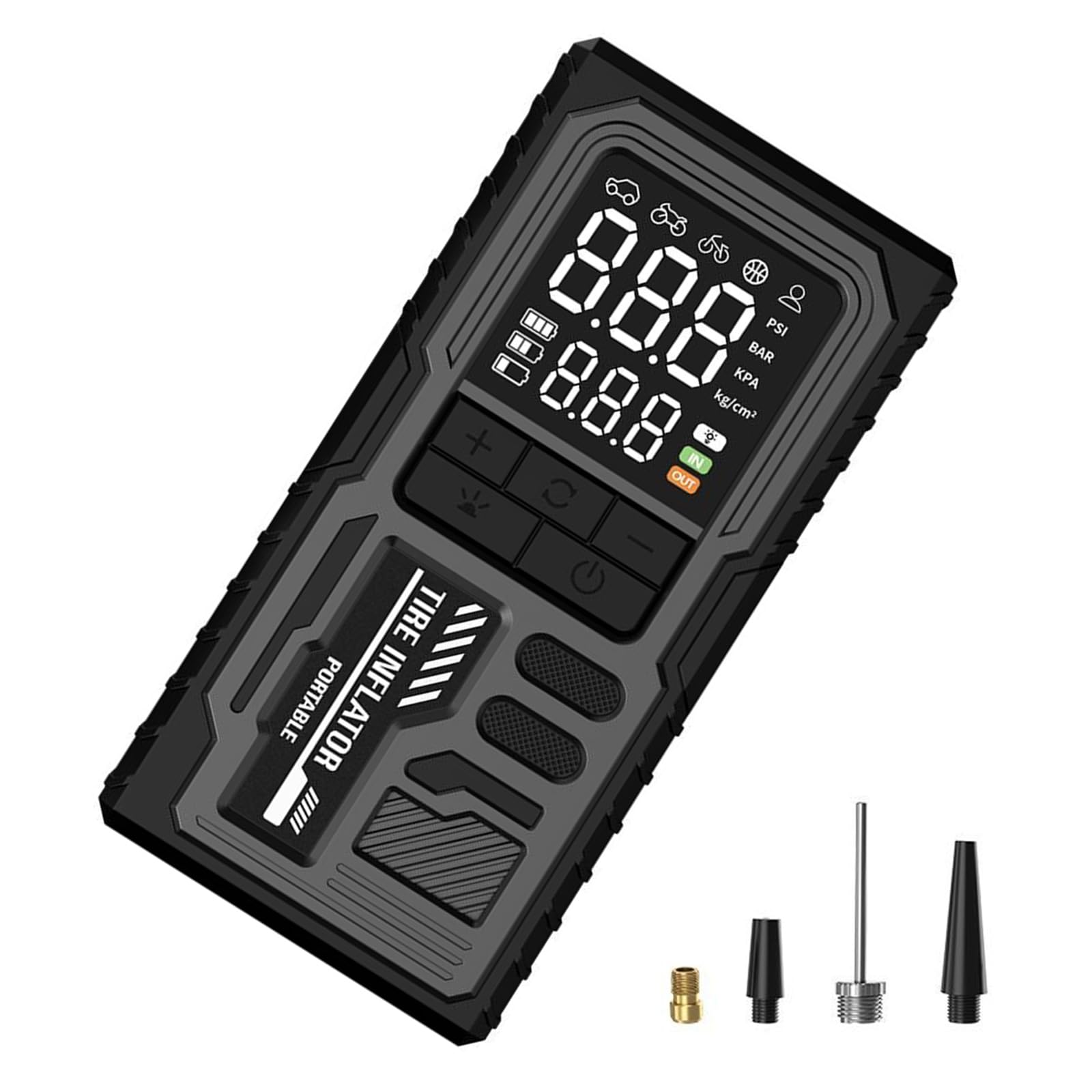 Hsioluted D Compact Auto Air Compressor Efficient Motor Igital Isplay Features For Emergencies Travel Motorcycle Bike Tires Travel Portable Air Compressor