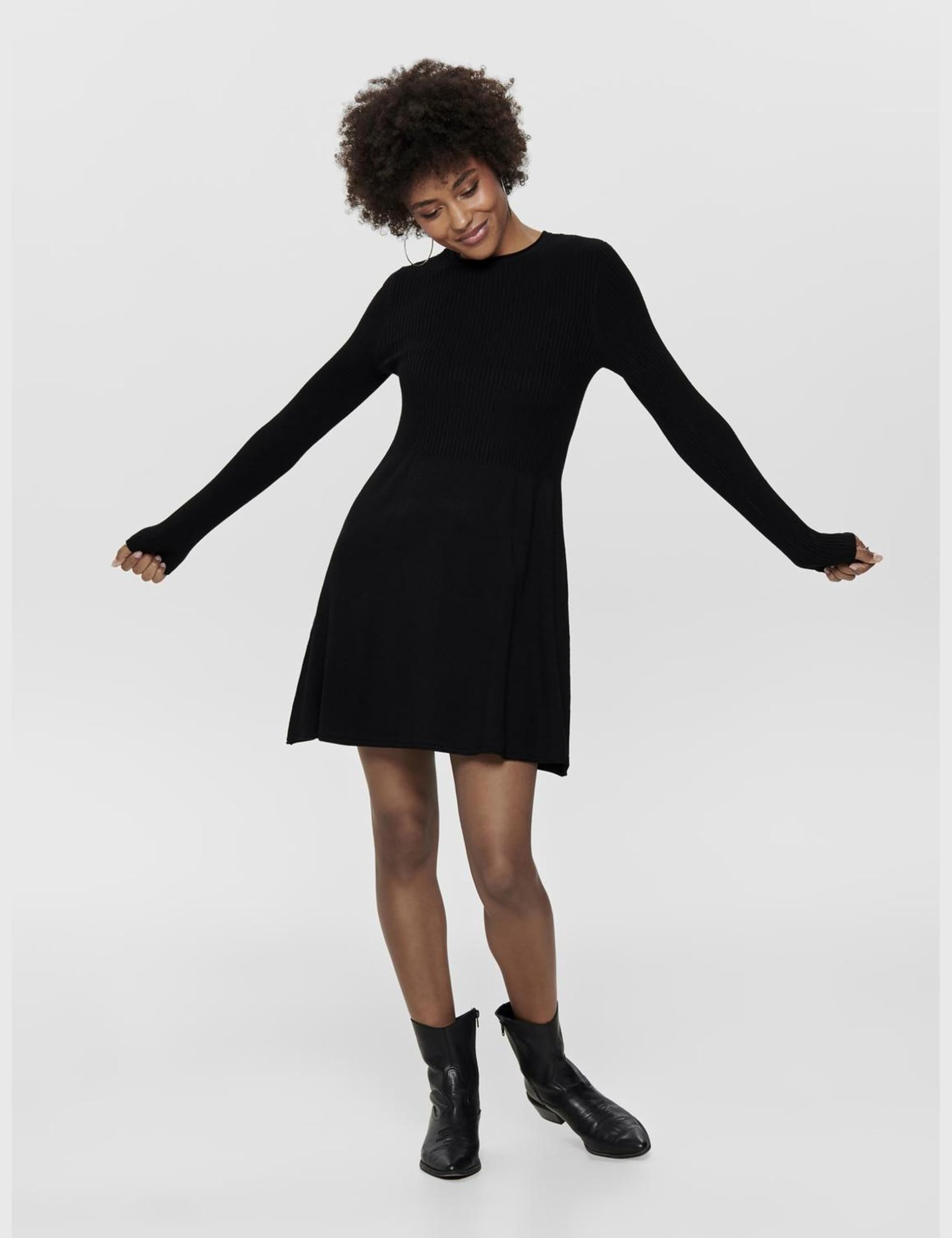 Only Onlalma L/S Robe Col Rond KNT Noos Robe Femme