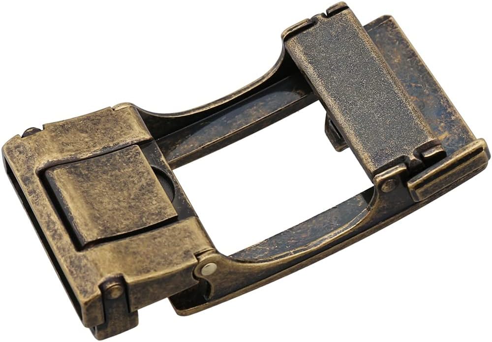 Width Automatic Belt Buckle Zinc Alloy Wide Men'S Business Casual Trousers Bronze