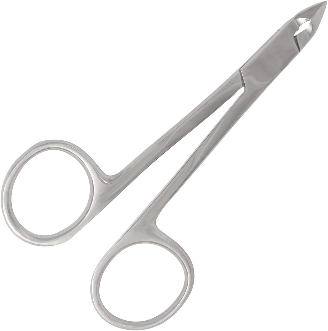 Scissor Style Cuticle Nipper, Half Jaw, Stainless Steel