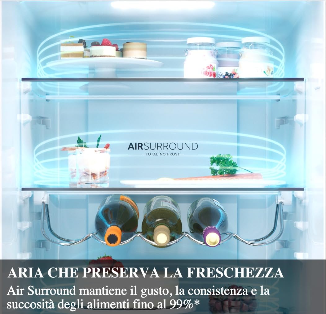 Haier SBS 90 Serie 3, Frigorifero Side by Side, 2 Porte, 521 Litri, No Frost, Water Dispenser e Sistema Multi Air Flow, Libera Installazione, Classe E, 90,8 x 64,7 x 177,5 cm, Alluminio - HSR3918EWPG