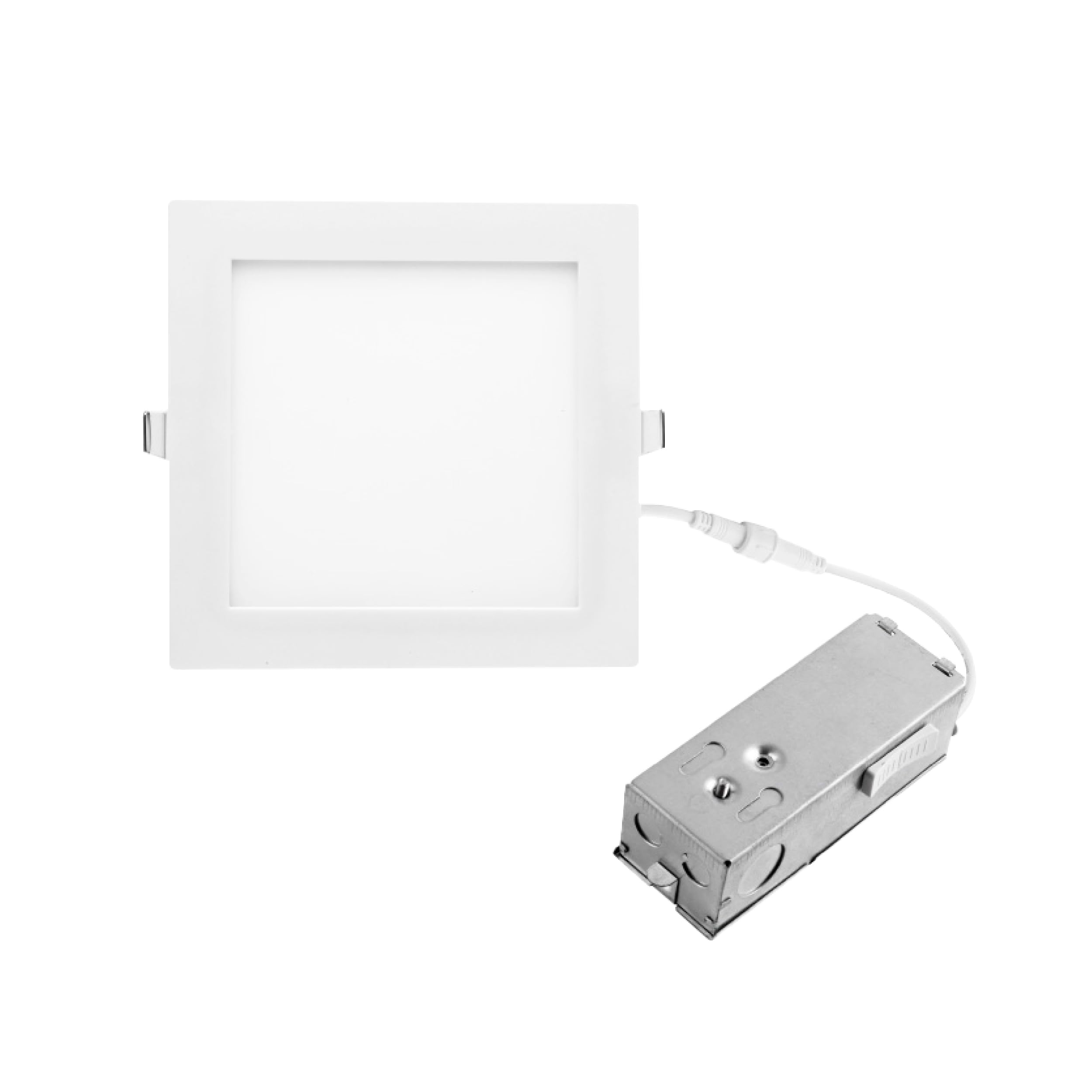 DEMASLED 6.7 Inch Ultra Thin Square LED Recessed Lighting Color Temperature Options 3000K - 6500K, Dimmable LED Downlight 15W IC Rated Wet Rated