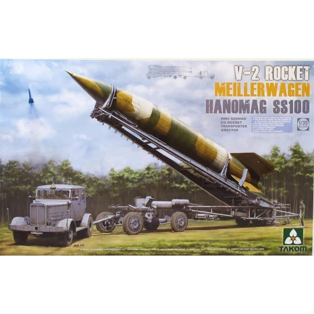 Takom 1/35 V-2 Rocket Transporter/Erector Meillerwagen + Hanomag SS100 No. 2030
