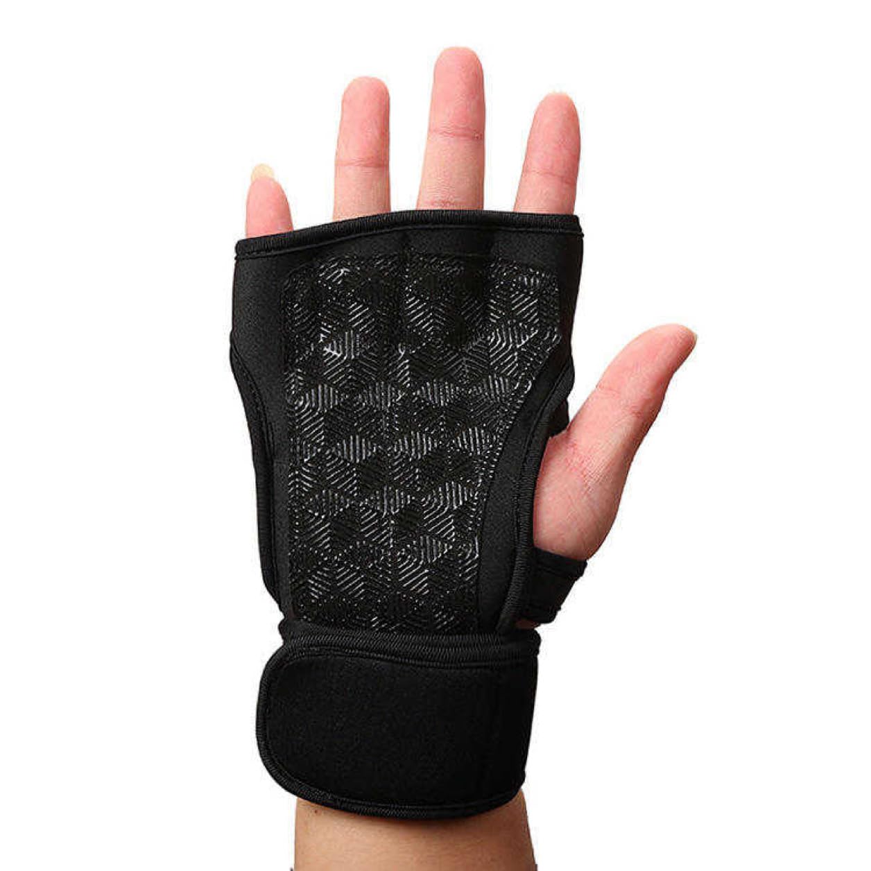 Fitness Handschuh, Gym Handschuh mit gelenkschutz (L, XL, Schwarz) Sport & Freizeit