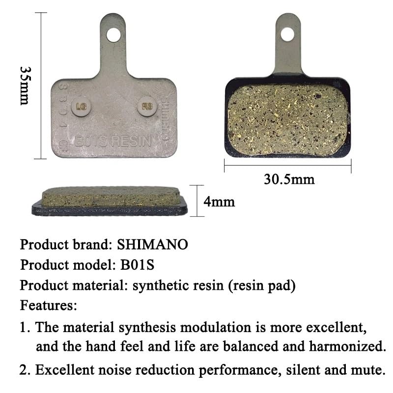 scooter motorizado 2/4 pares para SHIMANO B01S G01S almohadilla de resina MTB pastillas de freno de disco de bicicleta para MT200 M355 M395 M445 M475 M6000 M7000 M615 M675 RS785 M985 scooter motorizad