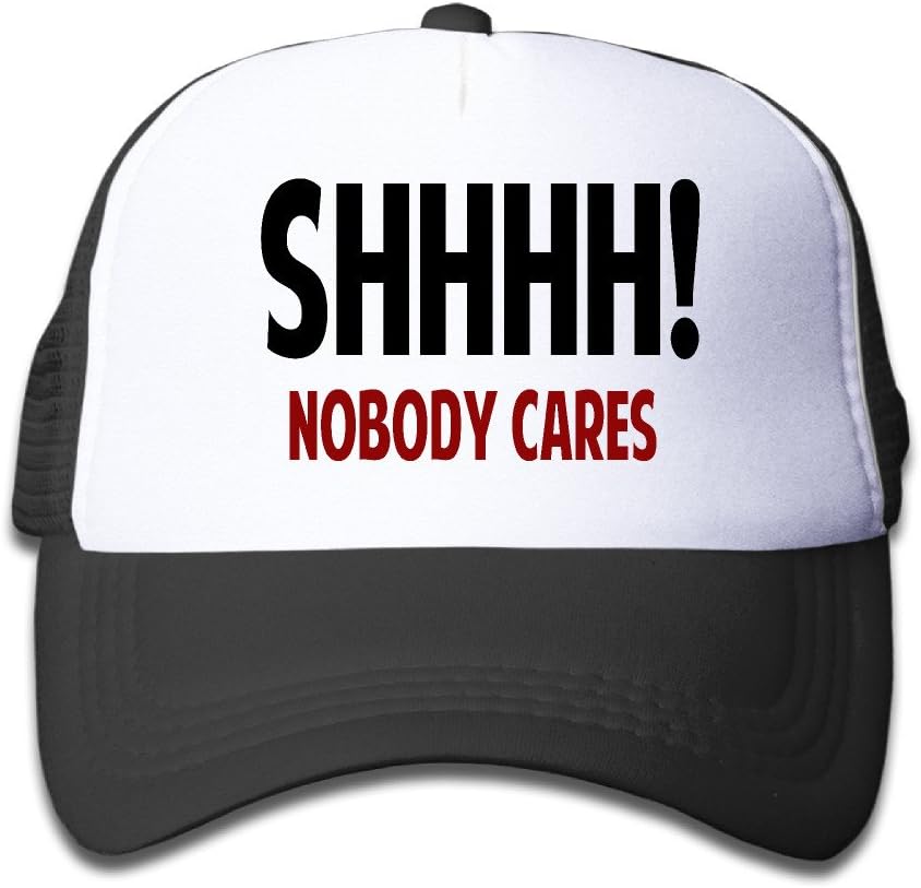 NVJUI JUFOPL Youth Shhh Nobody Cares Mesh Sporting Hats Caps Pink