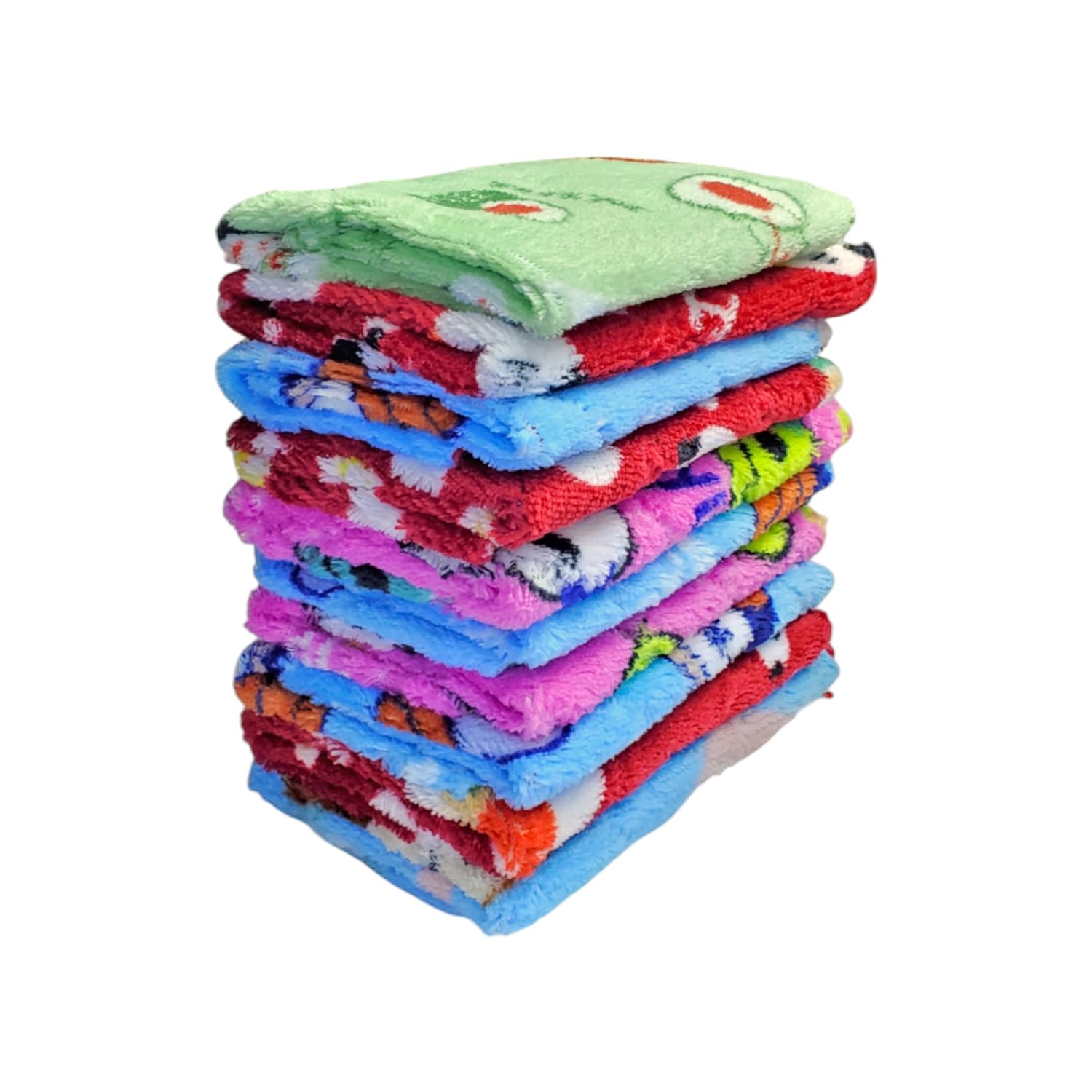 Soft & Super Absorbent Microfiber Face Towels, Kerchiefs, Handkerchiefs & Rumal Hankies for Women & Kids (25x25 cm, Multicolour)-image-43