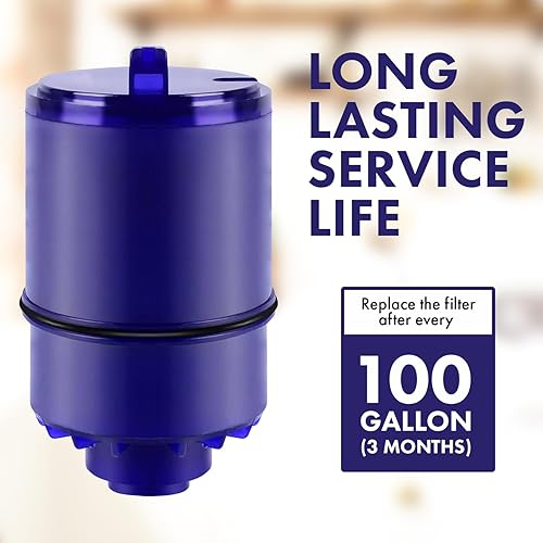 Miniatura 5 de Filtro de agua para grifo, paquete de 2 unidades de soporte para grifo de filtro de agua, repuesto de alto rendimiento de alta calidad para cocina y