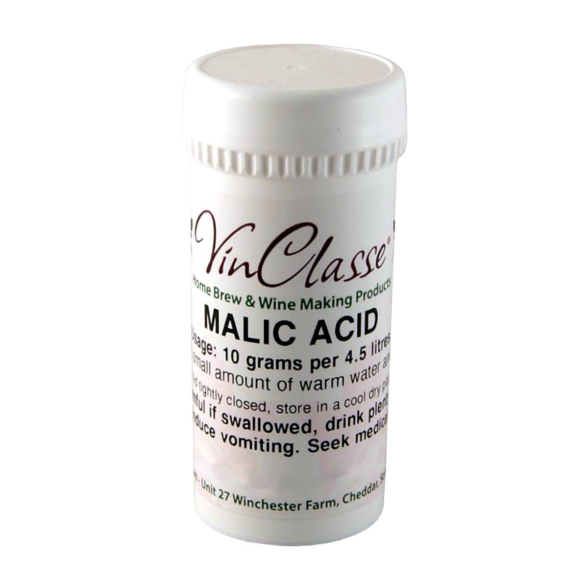 Vinclasse Malic Acid - 50 Gram Tub