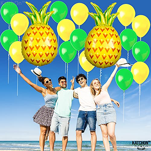 20 Pieces, Pineapple Balloons Set - Pineapple Party Decorations | Pineapple Mylar Balloon | Pineapple Birthday Party Supplies | Fruit Balloons Garland | Pineapple Balloon For Luau Party Decorations #TOP7