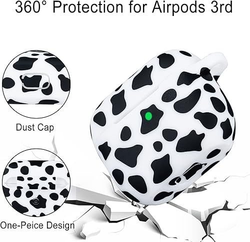 Miniatura 3 de Funda de silicona para Airpods de 3 generación 2021, funda flexible y suave floral para Air Pod 3 mujeres y niñas, piel para Apple AirPods 3 con