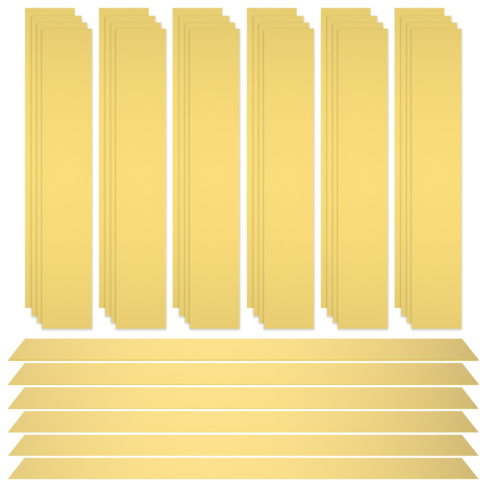 24Pcs Brass Shim Stock Assortment 6"x1" Precision Brass Strip in 6 Thickness 0.002" to 0.016" for Mechanical Calibration Jewelry Making and Electronic Repair