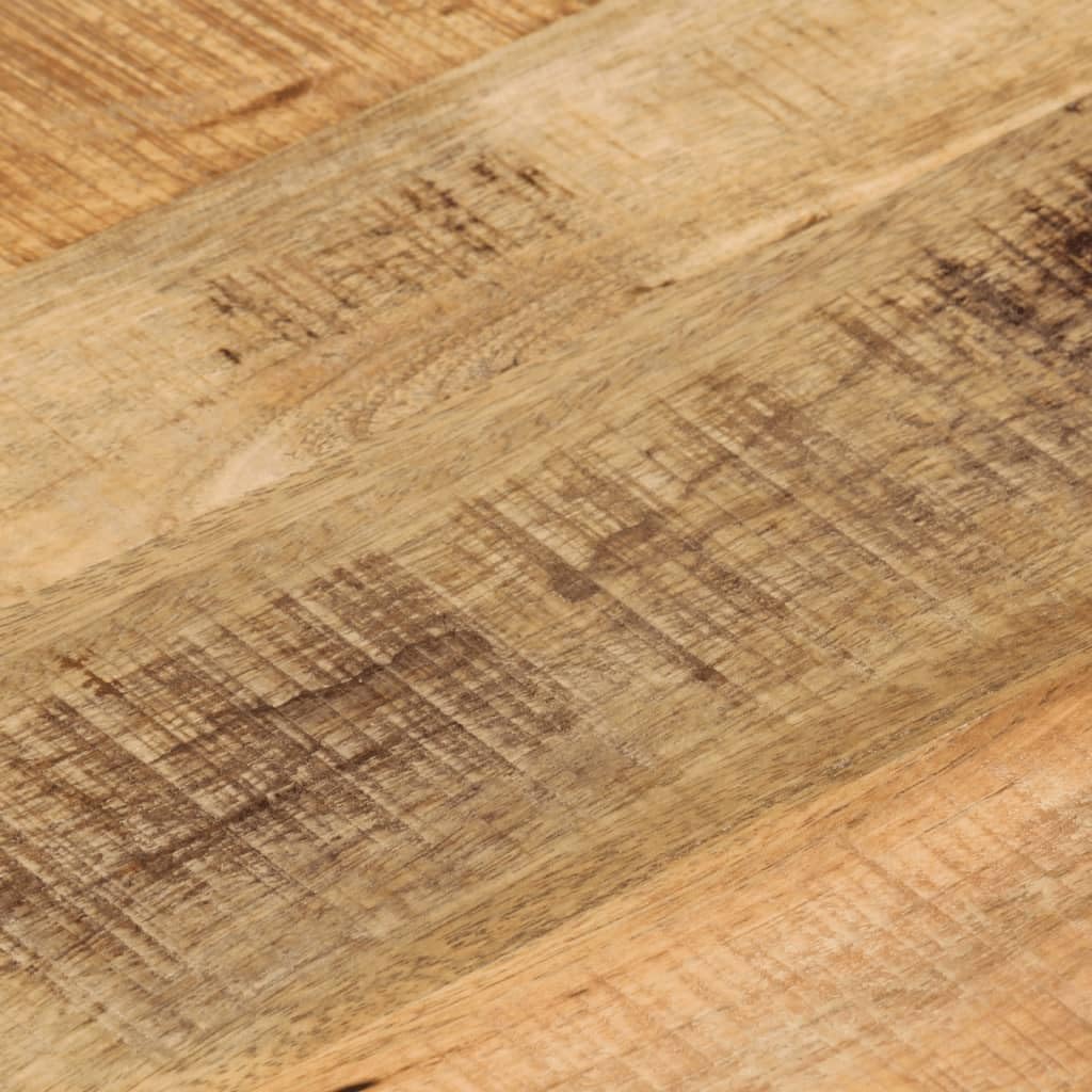 vidaXL Tischplatte, Holzplatte für Tisch Esstisch Couchtisch, Ersatztischplatte Rund, Massivholzplatte, Ø 50x2,5cm Raues Massives Mangoholz