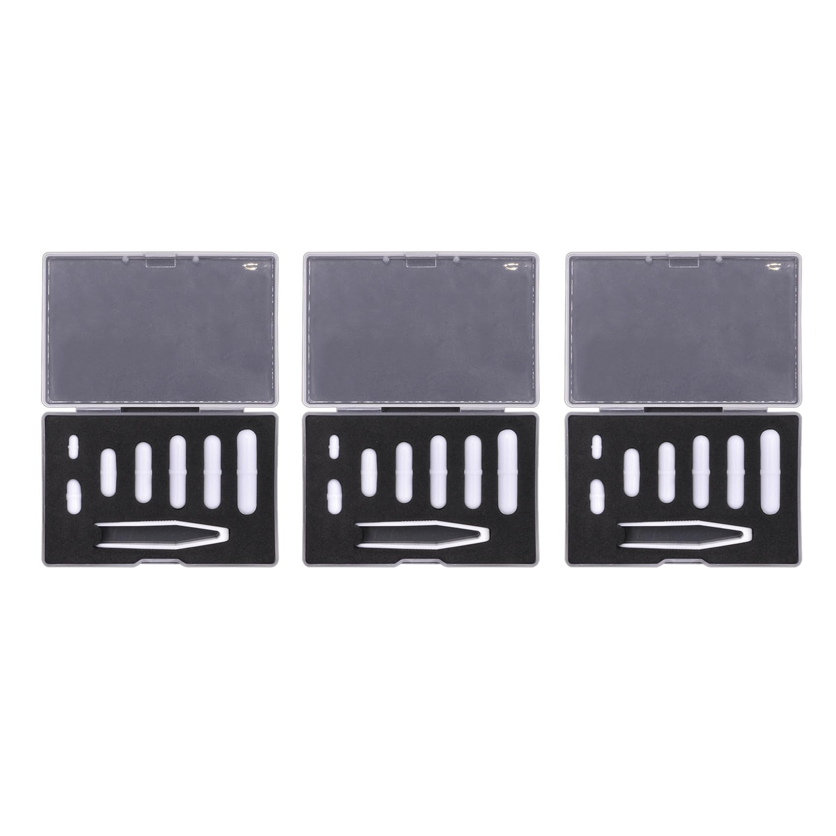 Jnchdghwa White 3X Magnetic Stirrer Bar Mixed Size Ptfe Magnetic Stirrer Mixer Stir Bars, Type-B Set
