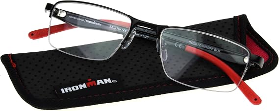 IRONMAN mens Expedition Rectangular Reading Glasses