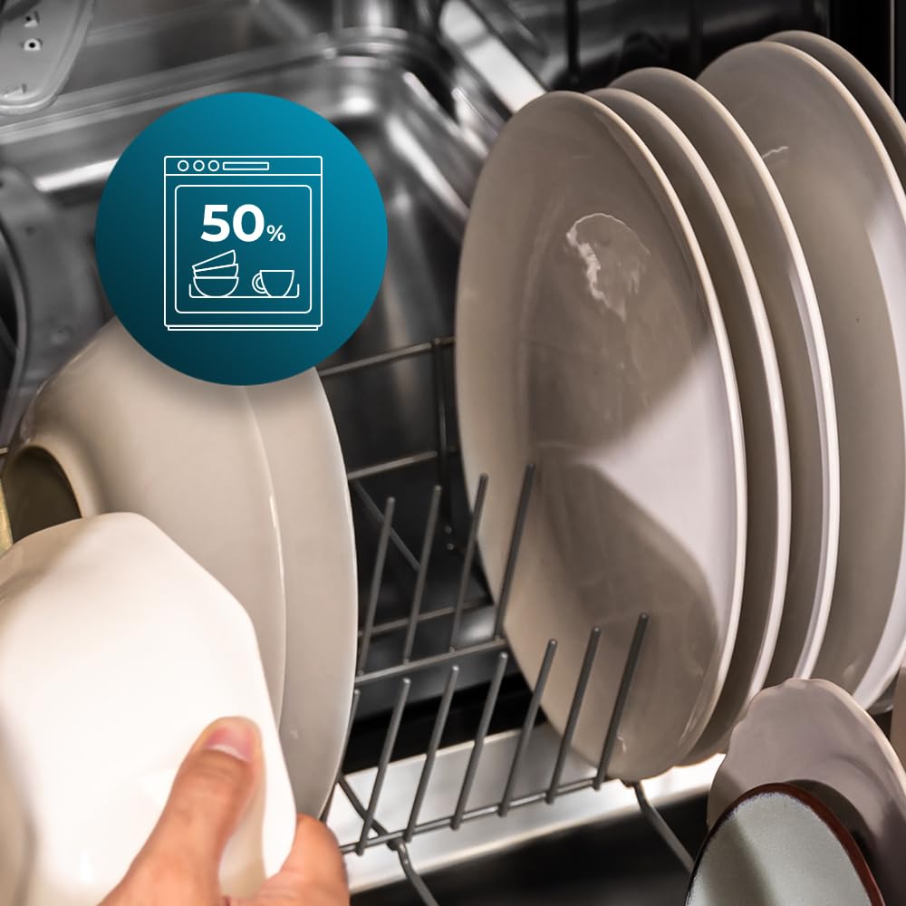 Cecotec Lave-vaisselle Intégrable 60cm Bolero Aguazero 6620 Full-BI C. 1850W, 15 Couverts, 8 Programmes, Moteur Inverter, Écran FullColor, Smart Wash, Turbo Dry+, AutoClean, Demi-Charge, Dual Zone