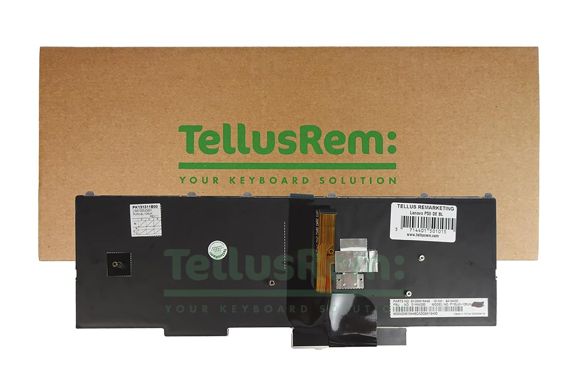 Teclado de respuesto Alemán retroiluminado para Lenovo Thinkpad P50 P70 P51 P71