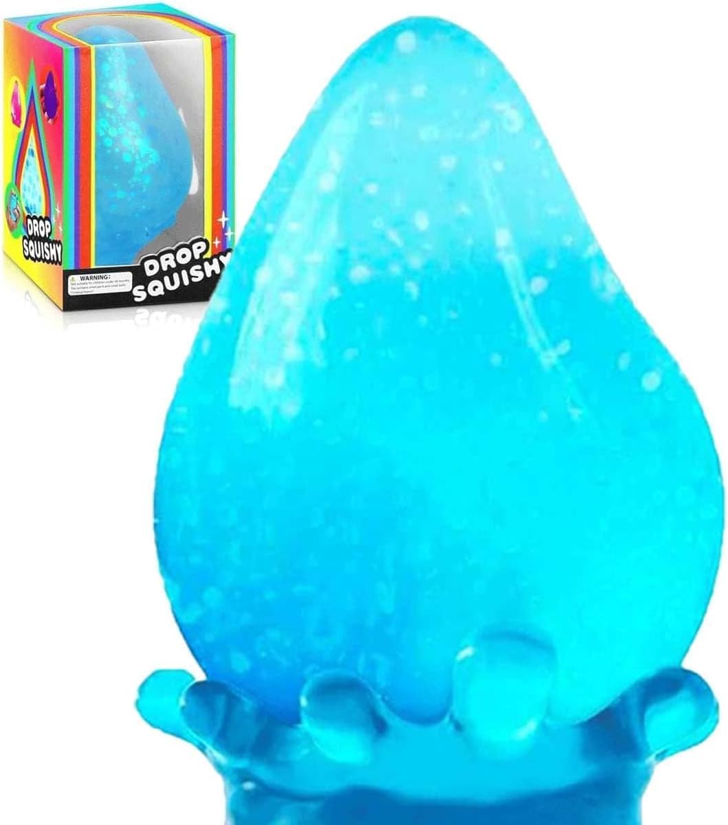 Dream Stress Drop Silicone Squishy Stress Balls Stress Relief Fidget Sensory Toy Portable Anxiety Relief Squeeze Toy for Relaxation Boys Girls Home Office Classroom