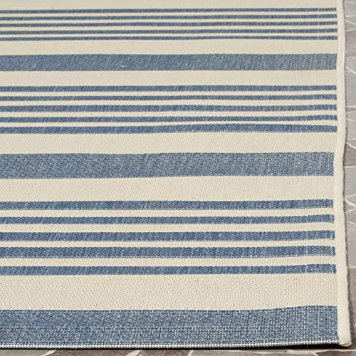 Safavieh Courtyard Collection Area Rug - 5'3" X 7'7", Beige & Blue, Non-Shedding & Easy Care, Indoor/Outdoor & Washable-Ideal For Patio, Backyard, Mudroom (Cy6062-233) #TOP5
