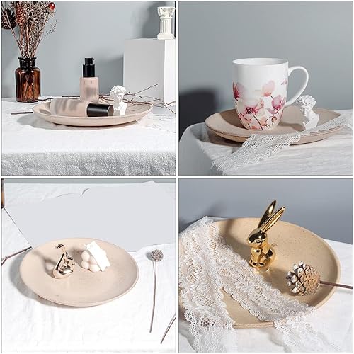 Miniatura 2 de Abaodam 1 plato de tocador y collar de mesa para baratijas collares pequeños aretes cajones joyas brazaletes platos de perfume anillos organizador