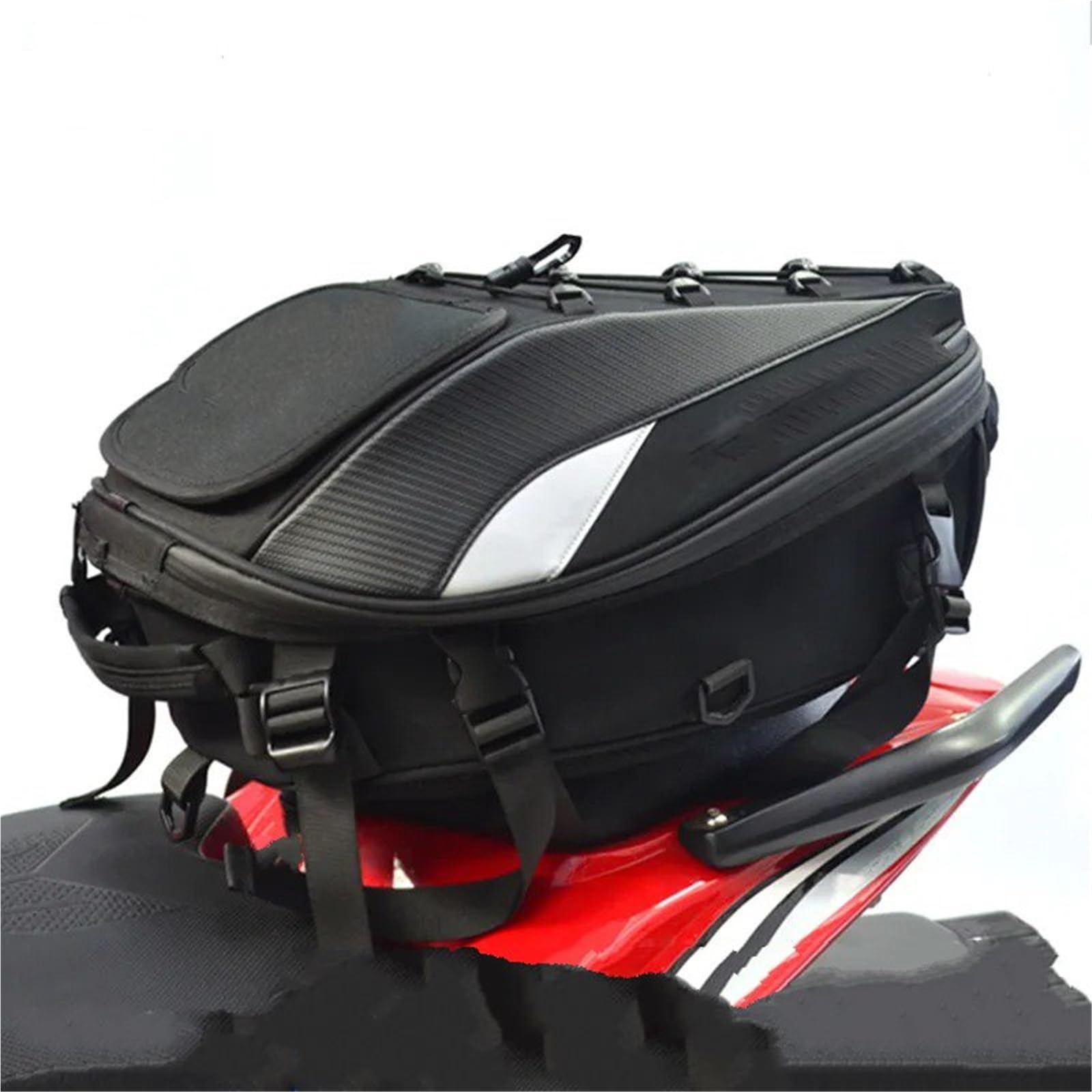 Borsa Laterale Per Moto Borsa Coda Moto Impermeabile Sedile Posteriore Multifunzione Lato Gamba Cadente Pilota Ad Alta Capacità(MC-0102and0105 Gray)