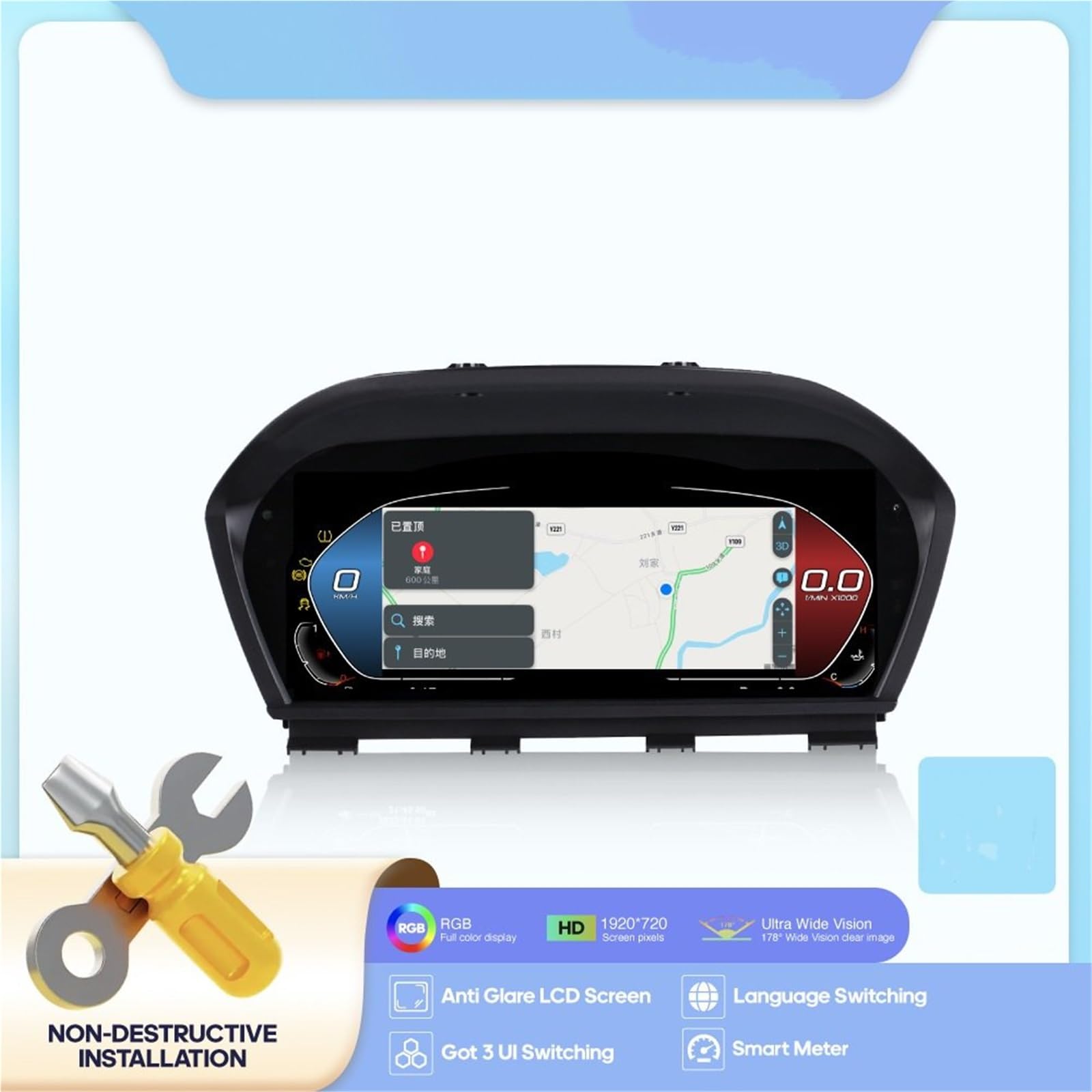 Wyświetlacz Head Up Dla Bmw X1 X2 F20/F52/F22/F45 Ekran LCD deski rozdzielczej samochodu