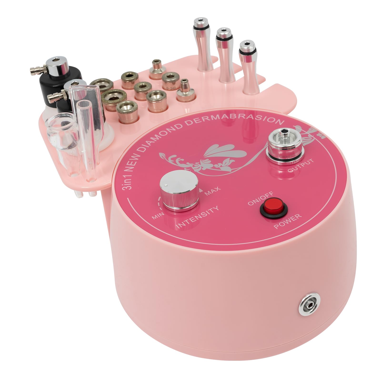 Máquina de dermoabrasión de microdermoabrasión de diamante 3 en 1,9 puntas de diamante,Succión ajustable,Cuidado integral de la piel,Limpio e hidratado