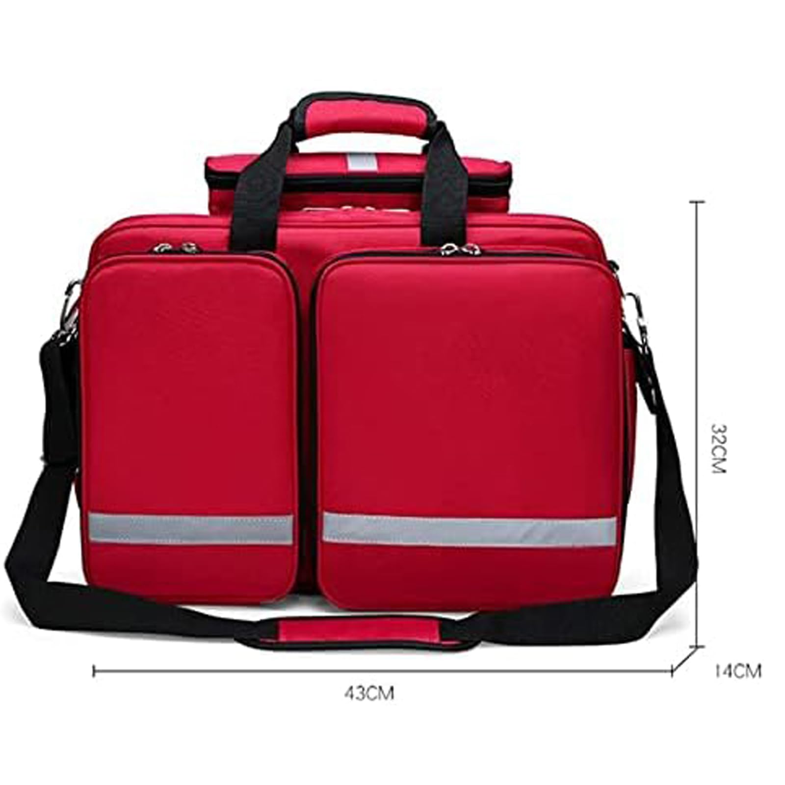 Bolsa para Botiquín De Primeros Auxilios Profesional con Compartimentos Etiquetados, Bolsa Médica De Almacenamiento Portátil, Kit De Rescate De Emergencia Impermeable