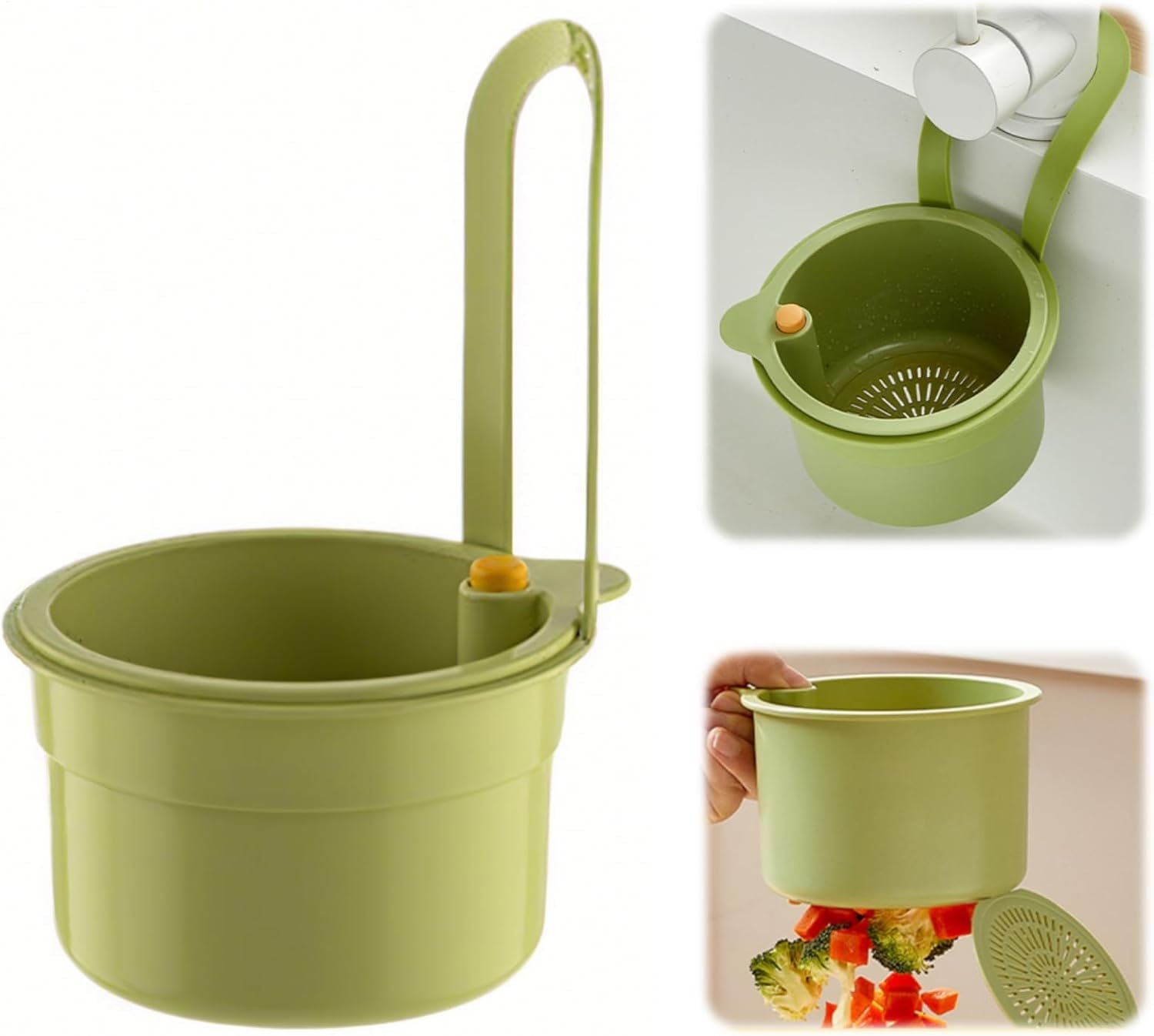 Cestello Di Scarico Per Lavello Da Cucina, Cestino Di Scarico Del Scolapasta Del Sospeso, 2025 Lavello Cucina Autopulente Per Rifiuti Alimentari Rubinetto Da Appendere