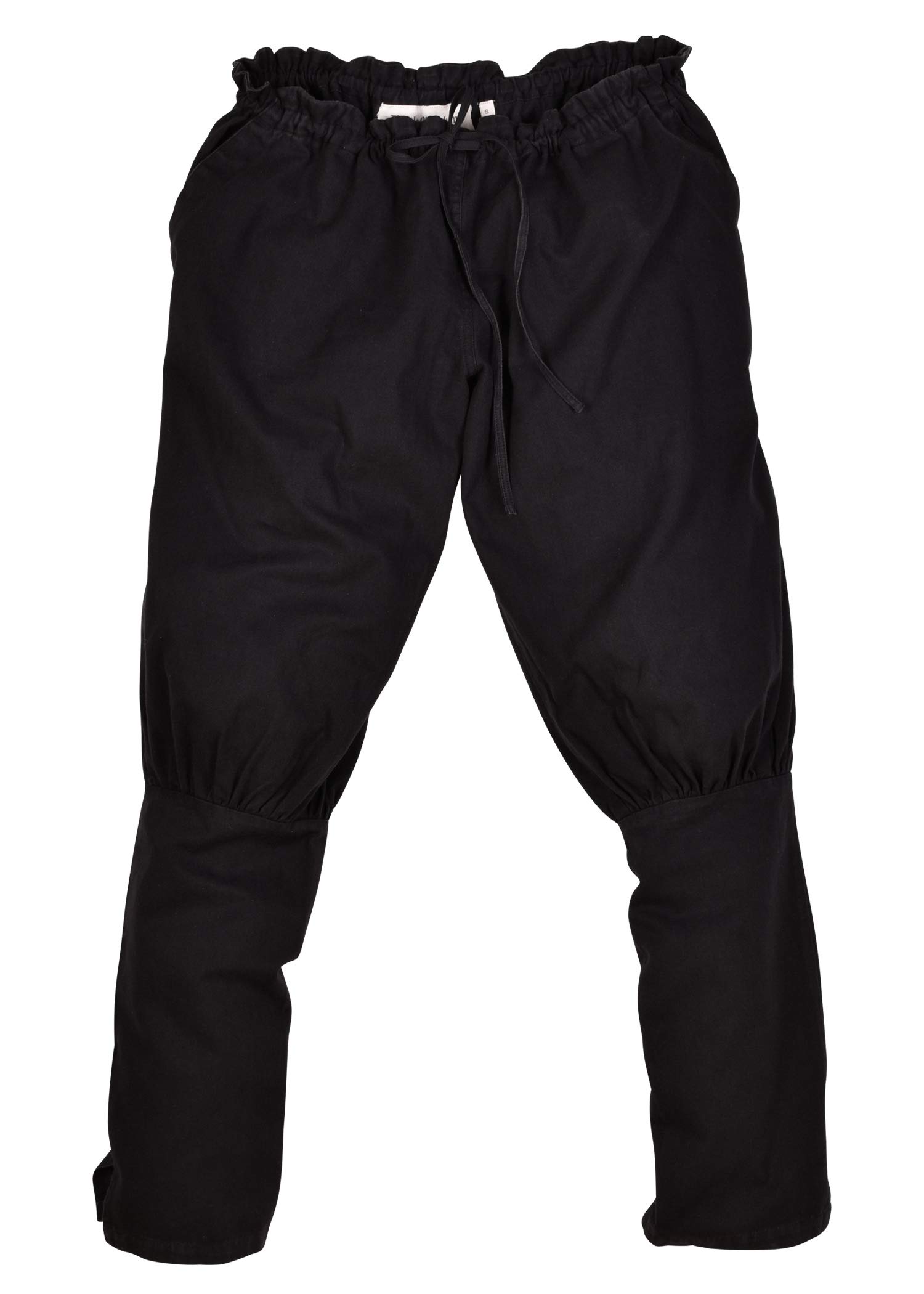 Battle-Merchant Men's Black - Olaf - ’S Viking Trousers - Larp Medieval Costume - S