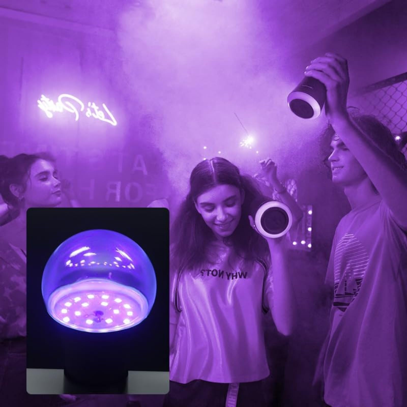 Amazon.co.jp: ブラックライト- UV紫外線電球E26口径385nm LED UV