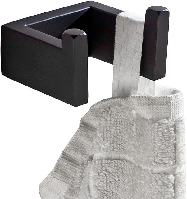 Flybath Coat Hook Robe Hook 304 Stainless Steel Towel Wall Hook Wall Mounted, Matte Black Finish