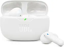 JBL, Fone de Ouvido Sem Fio, JBL, Bluetooth, Wave Beam 2, Intra Auricular, Sem Fio, Resistente À Água e Poeira - Branco