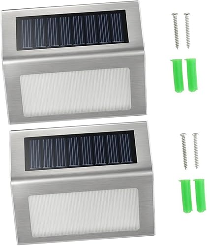 Miniatura 9 de jojofuny 2 unids luz de pared calle lámpara de pared luces para escaleras exteriores solar pasillo solar luz solar