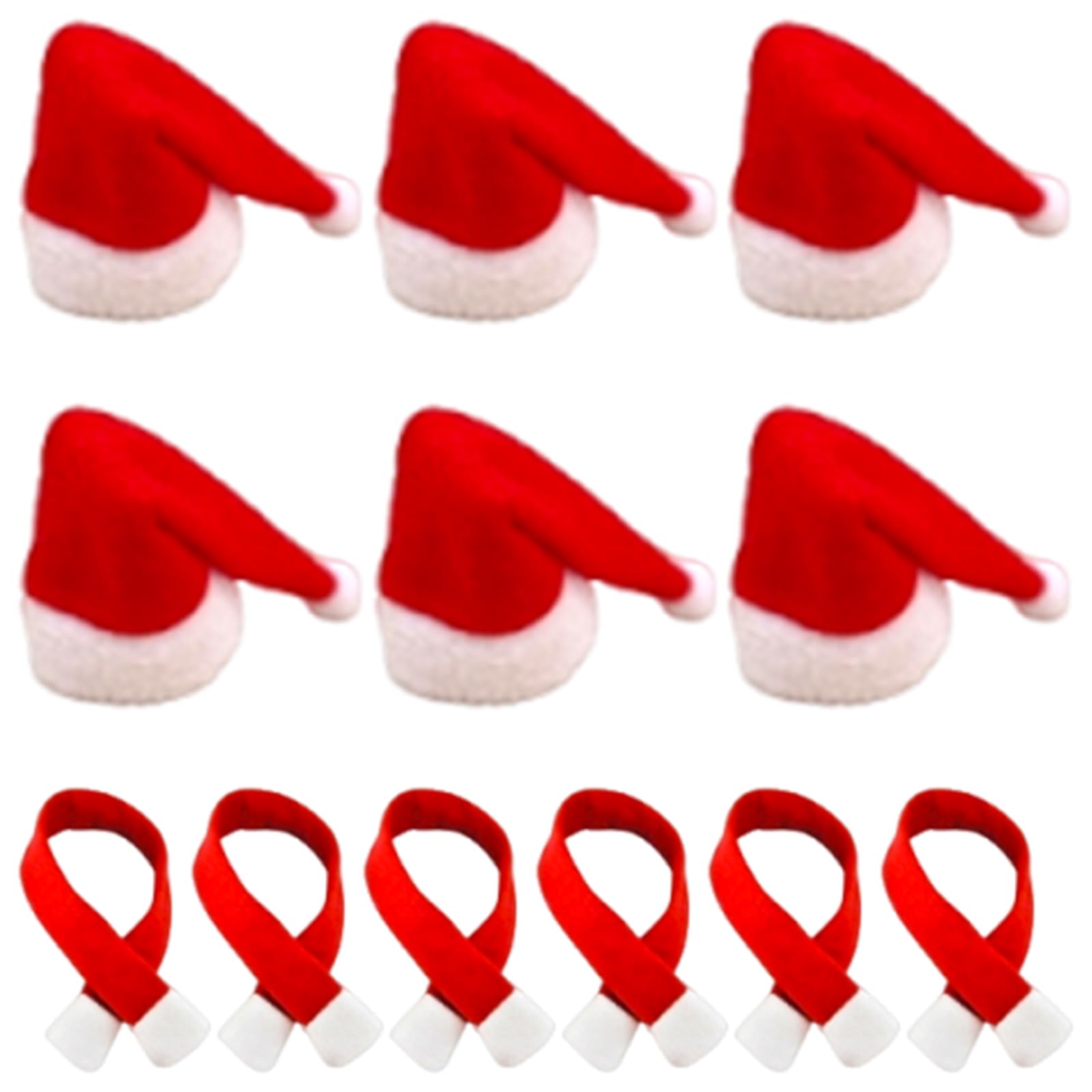 Tsophreniq 12PCS Efficient Christmas Scarf Hat Bottle Covers User Friendly Nonwoven Decorations for Dining Table Holiday Party Supplies Efficient Christmas Ornament
