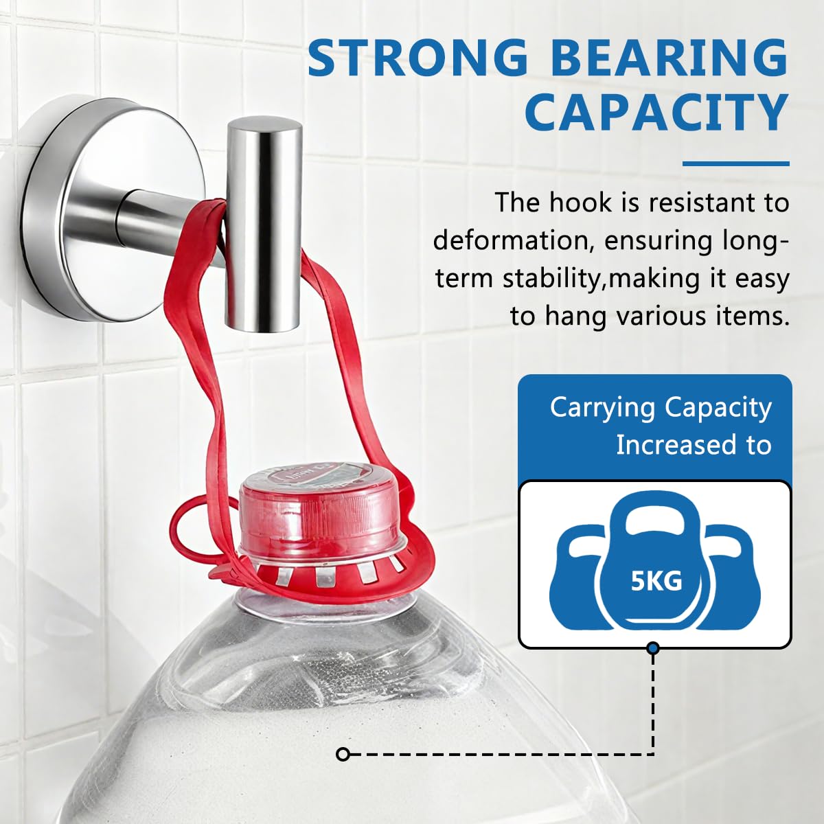 Drenky Colgadores Cuelga Toallas Plata 2 Piezas Gancho Toalla Baño Acero Inoxidable 304 Para Toallas, Abrigos, Batas Y Ropa, Gancho Toalla Para Cocina Y Baño