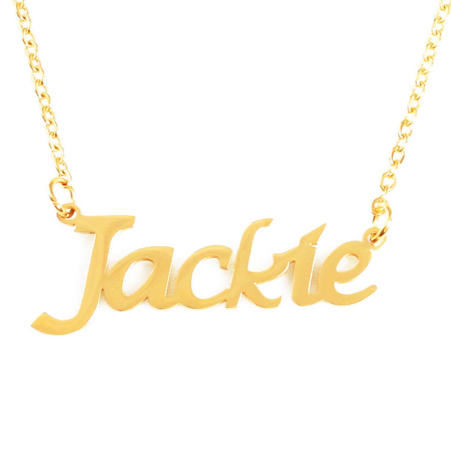 Zacria Jackie Custom Name Necklace Personalized - 18ct Gold Plated