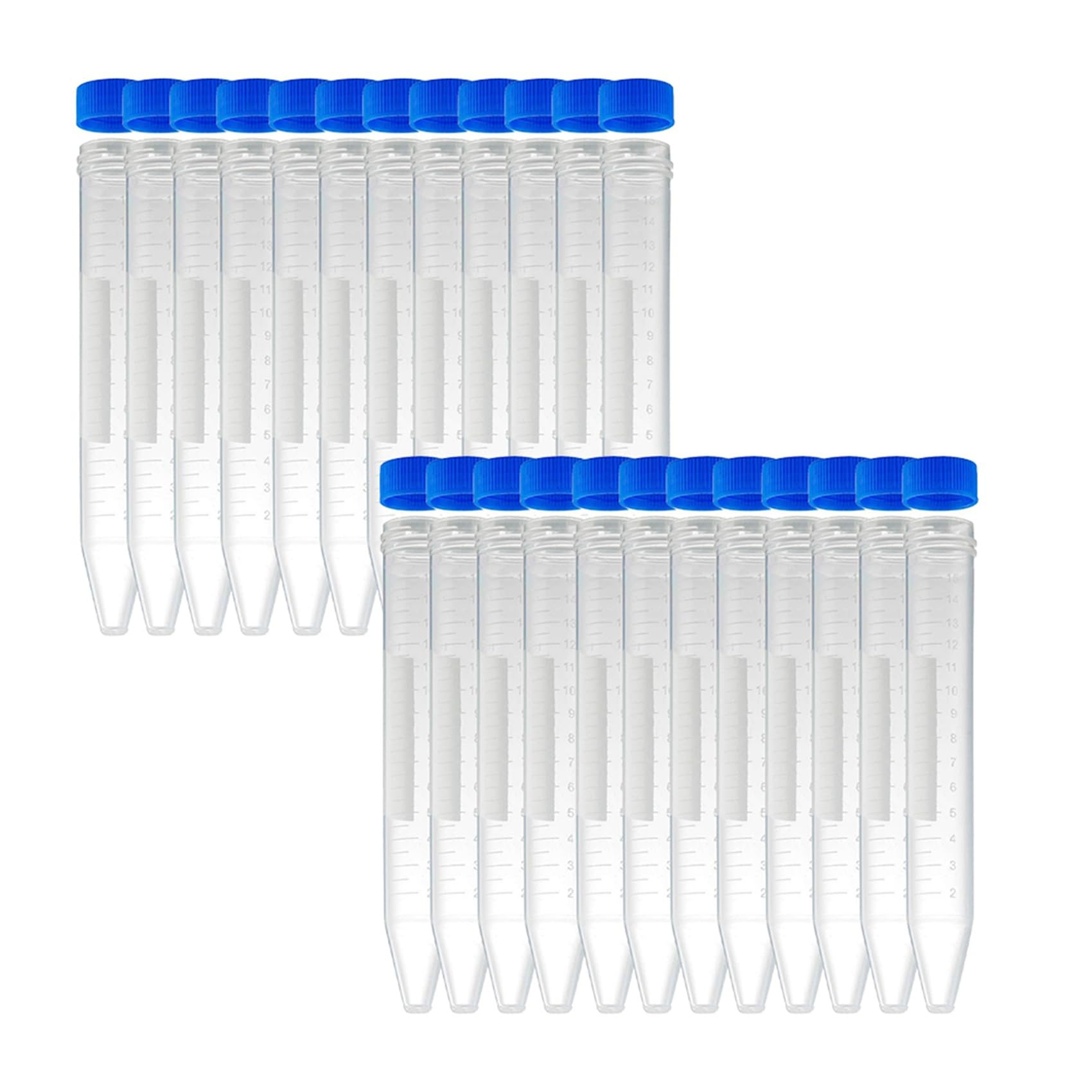 Provette Coniche da Centrifuga 15ML, 400 Provette nel Plastica Sterili con Tappi un Vite, Contenitore nel Polipropilene