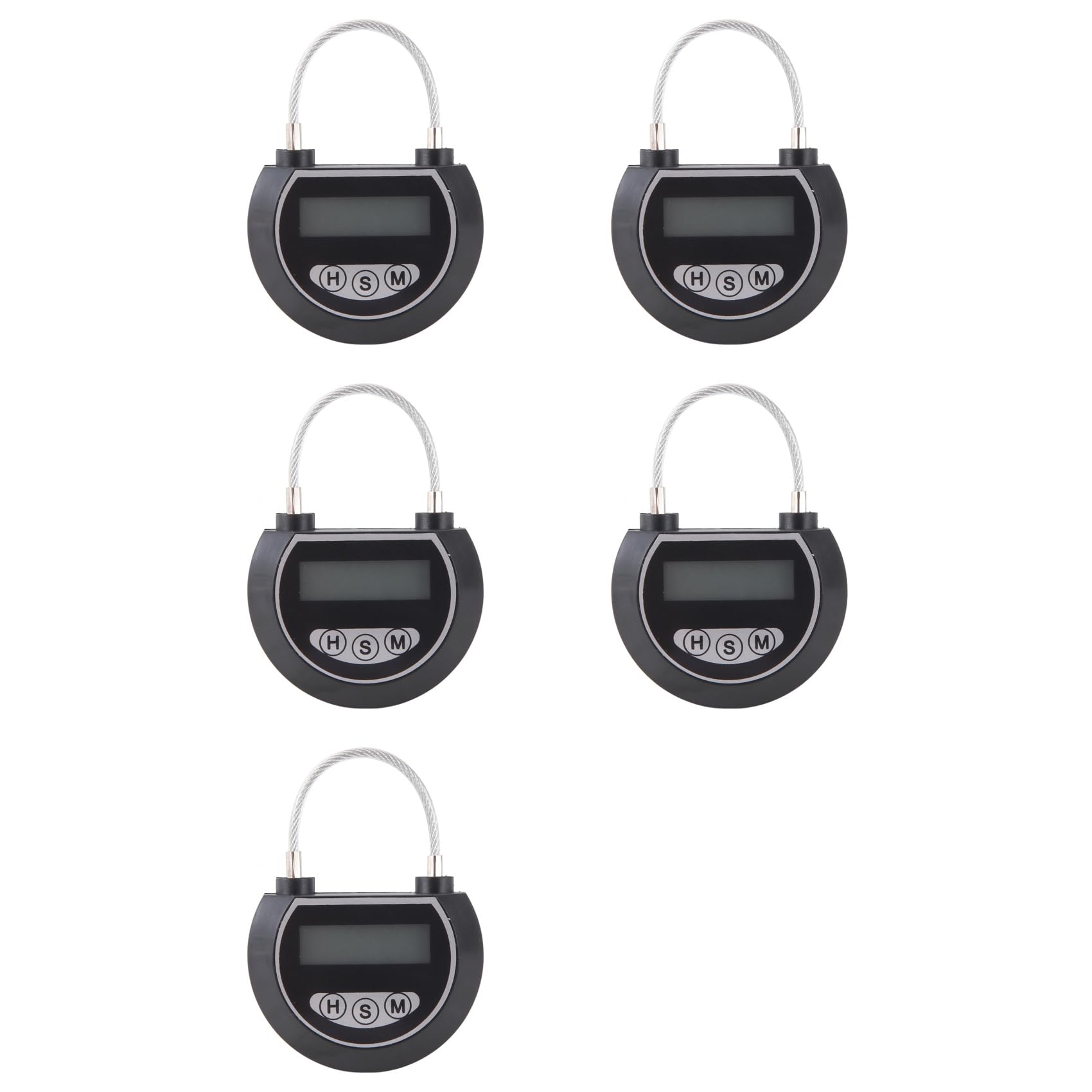 Jnchdghwa 5X Electronic Time Lock Timer Lock Container Multi Function Time Lock Bin for Toys Black