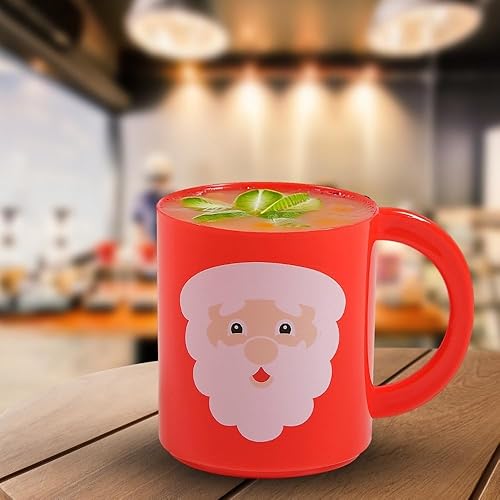 Miniatura 2 de Fun Express Juego de 12 tazas de Navidad – Vasos de plástico con asas para niños | Paquete a granel de tazas de café de Navidad de 8 onzas |