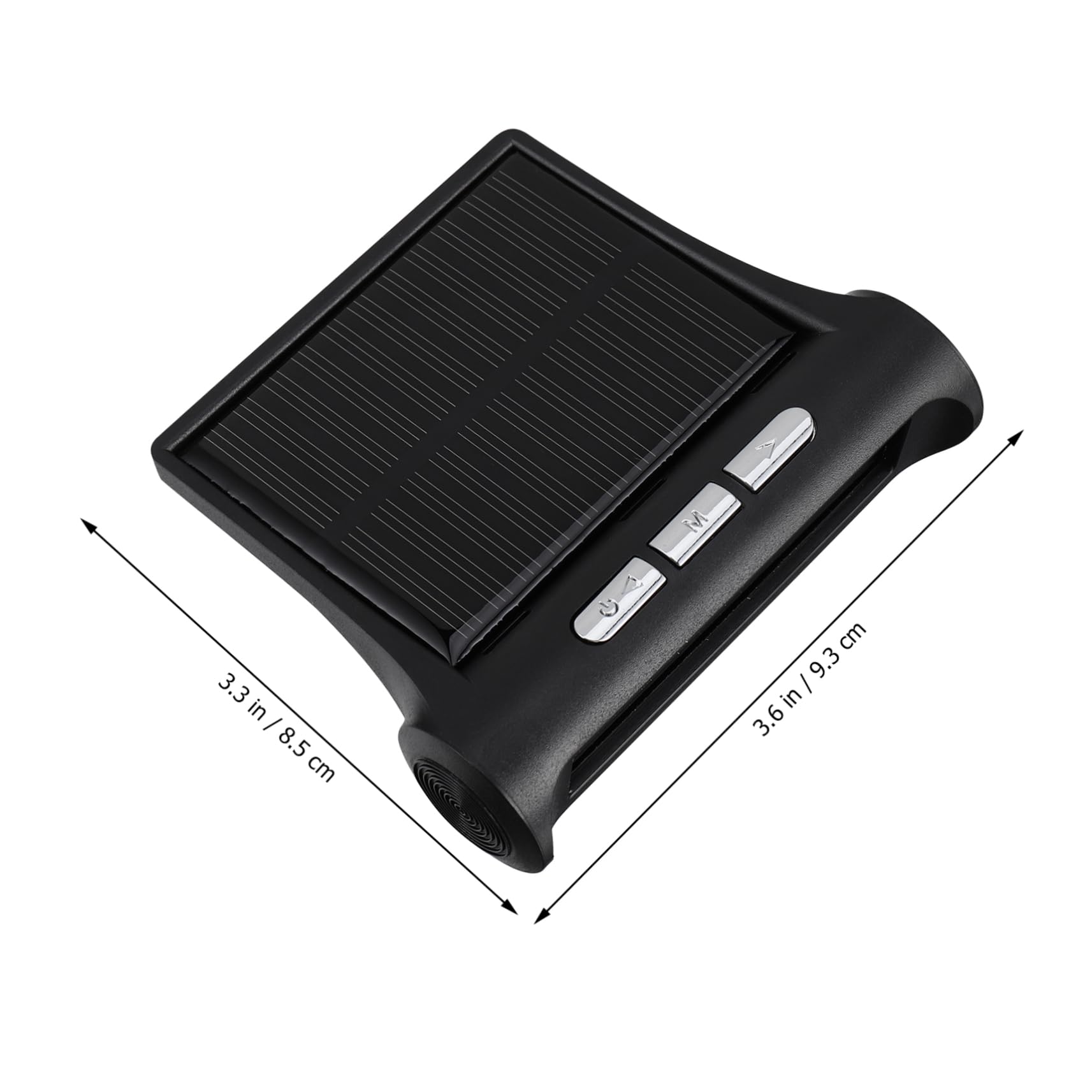 CALLARON 2piezas Reloj Digital Solar Para Automóvil y Calendario Pantalla Función Dispositivo Multifuncional Para Salpicadero Carga Solar Automática Material