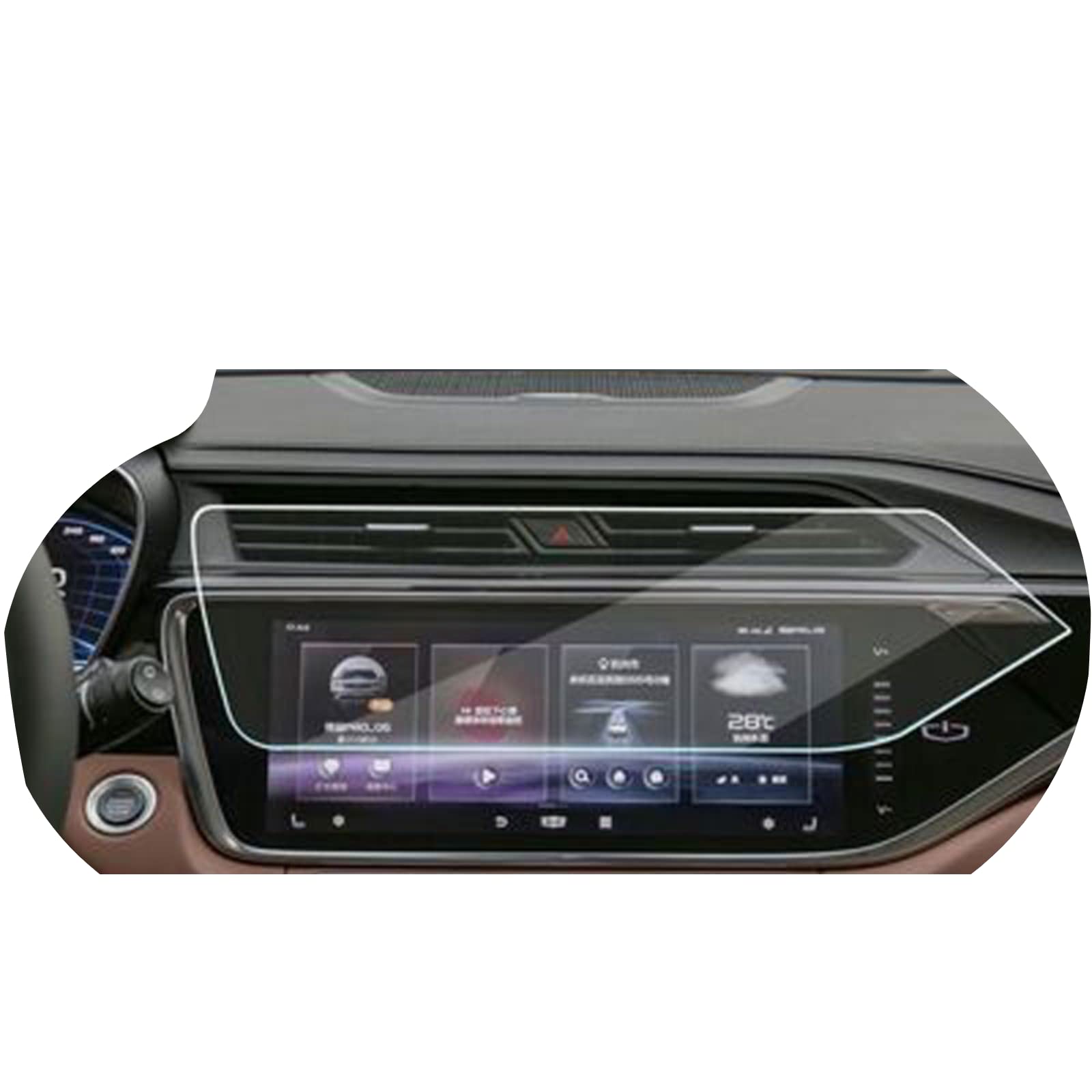 Verre trempé de voiture haute clarté pour écran tactile Geely GPS