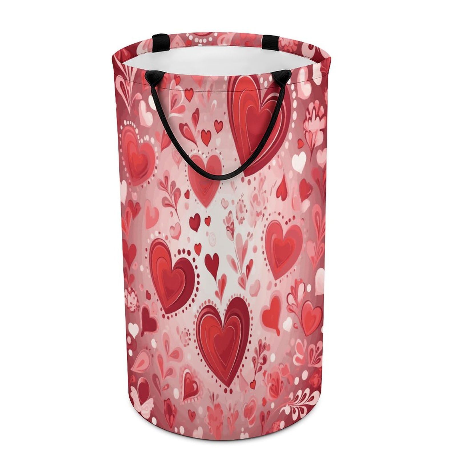 Valentine Pattern Dirty Clothes Basket Large Capacity Laundry Basket Freestanding Laundrys Hampers Tall Collapsible Clothes Hamper for Blankets Toys