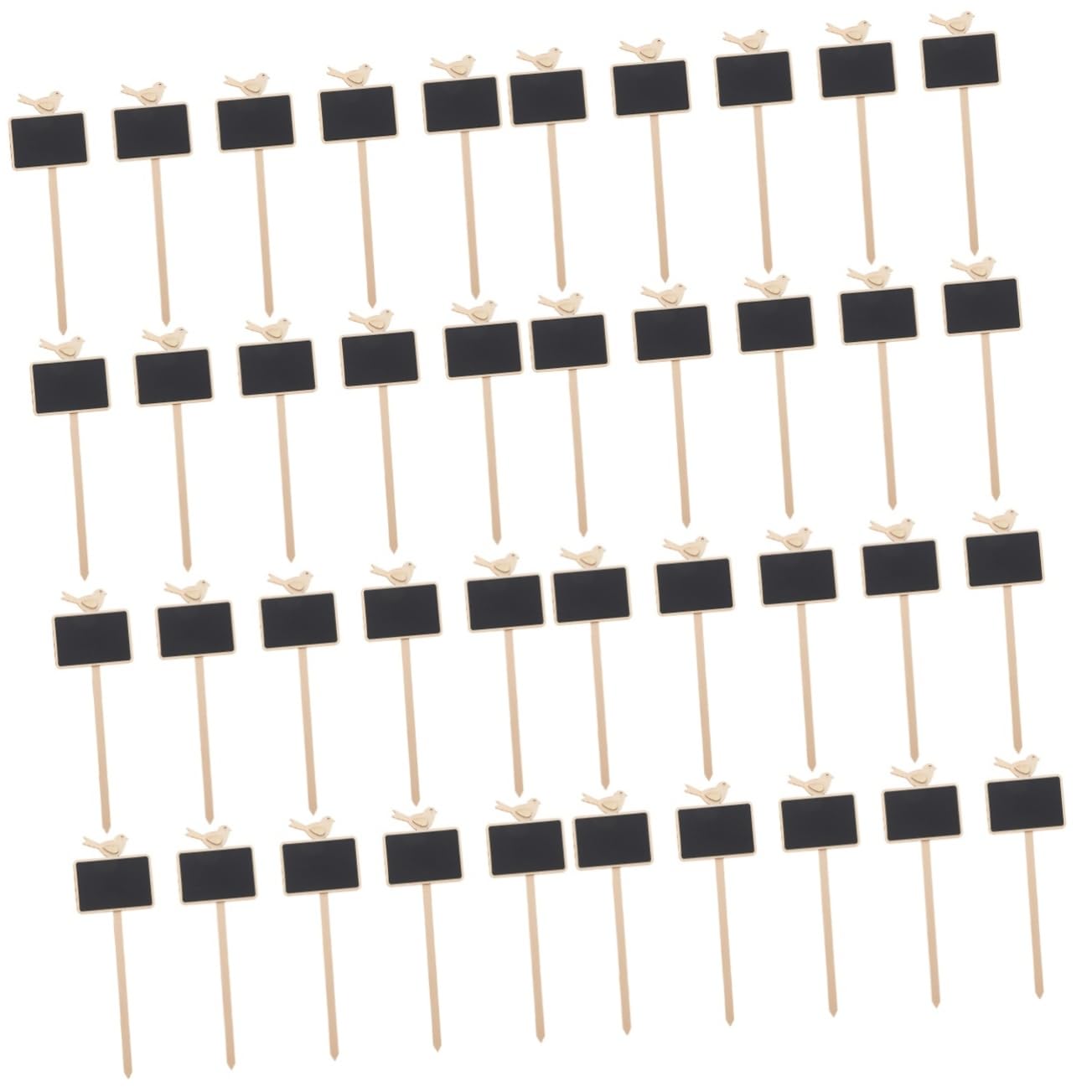 Sosoport 4 Sets Holzpfahl Pflanzenmarkierung Gartenetikett Outdoor-pflanzenschild Robuste Pflanzenschilder Löschbare Tafel Für Den Garten 10 Stück * 4