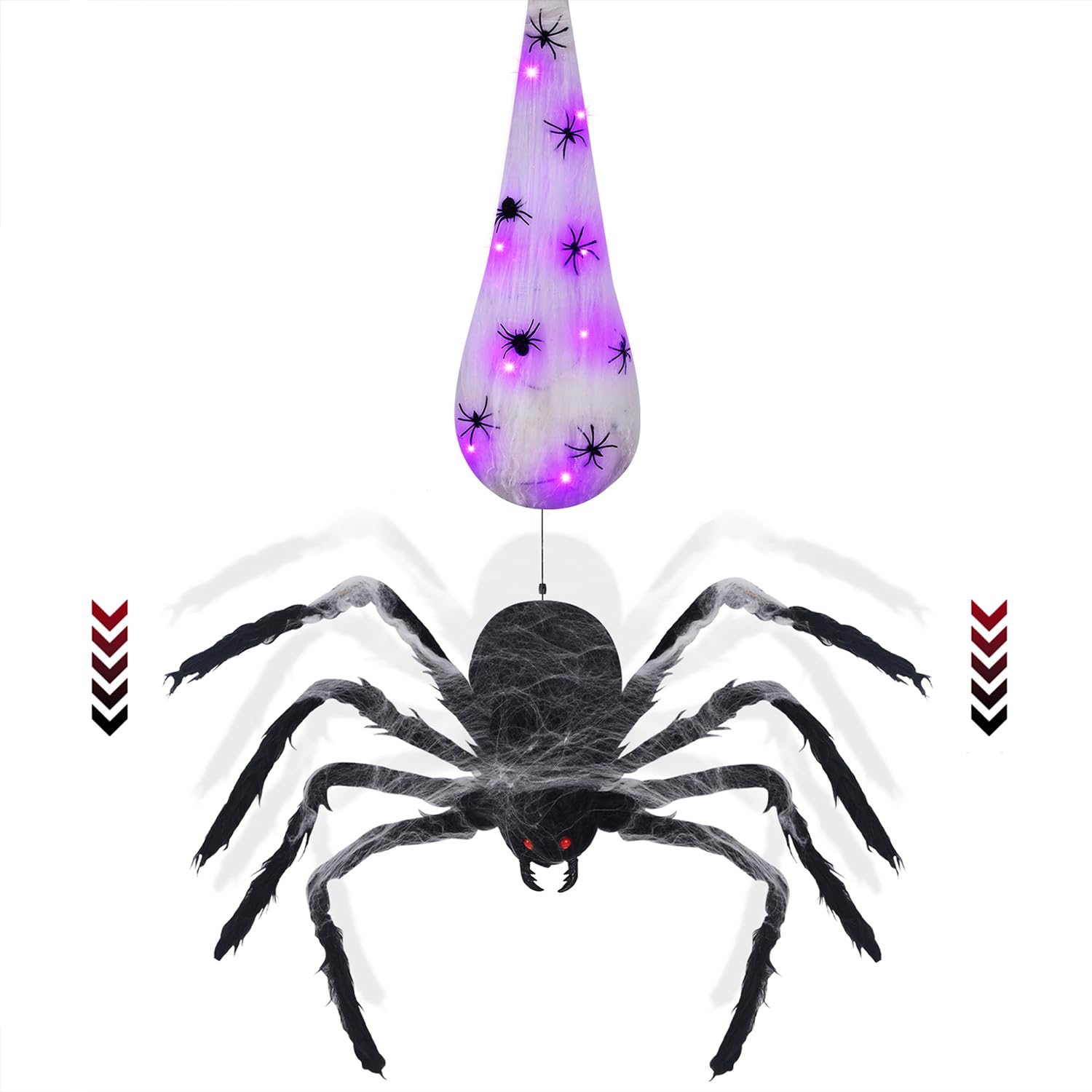 Photo 1 of yosager Halloween Dropping Spider with Lighted Egg